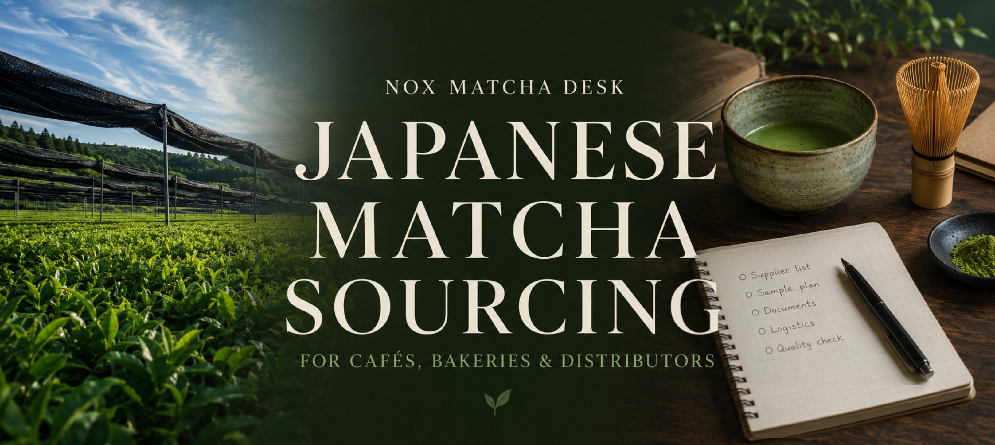 NOX MATCHA DESK — Japanese Matcha Sourcing for cafés, bakeries and distributors